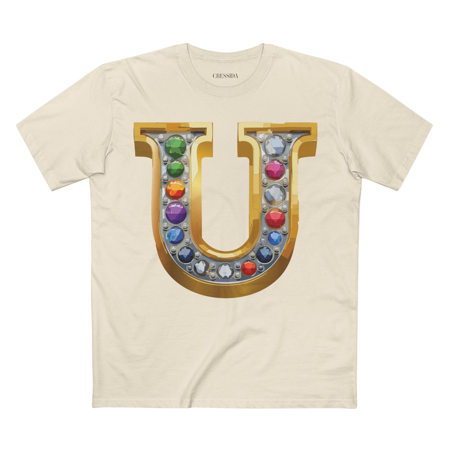 Letter Shirt, Shirt with Letters, Tee Shirt with Gold Letters