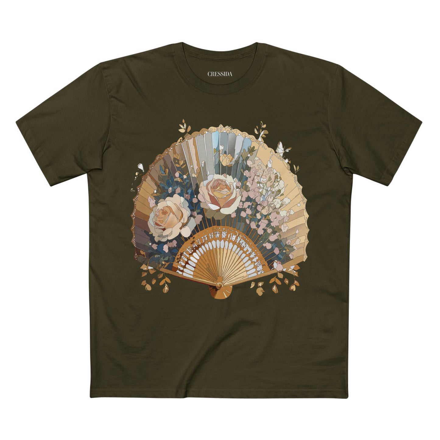 Fan shirt, Shirt with Fan, Tee Shirt with Antique Fan