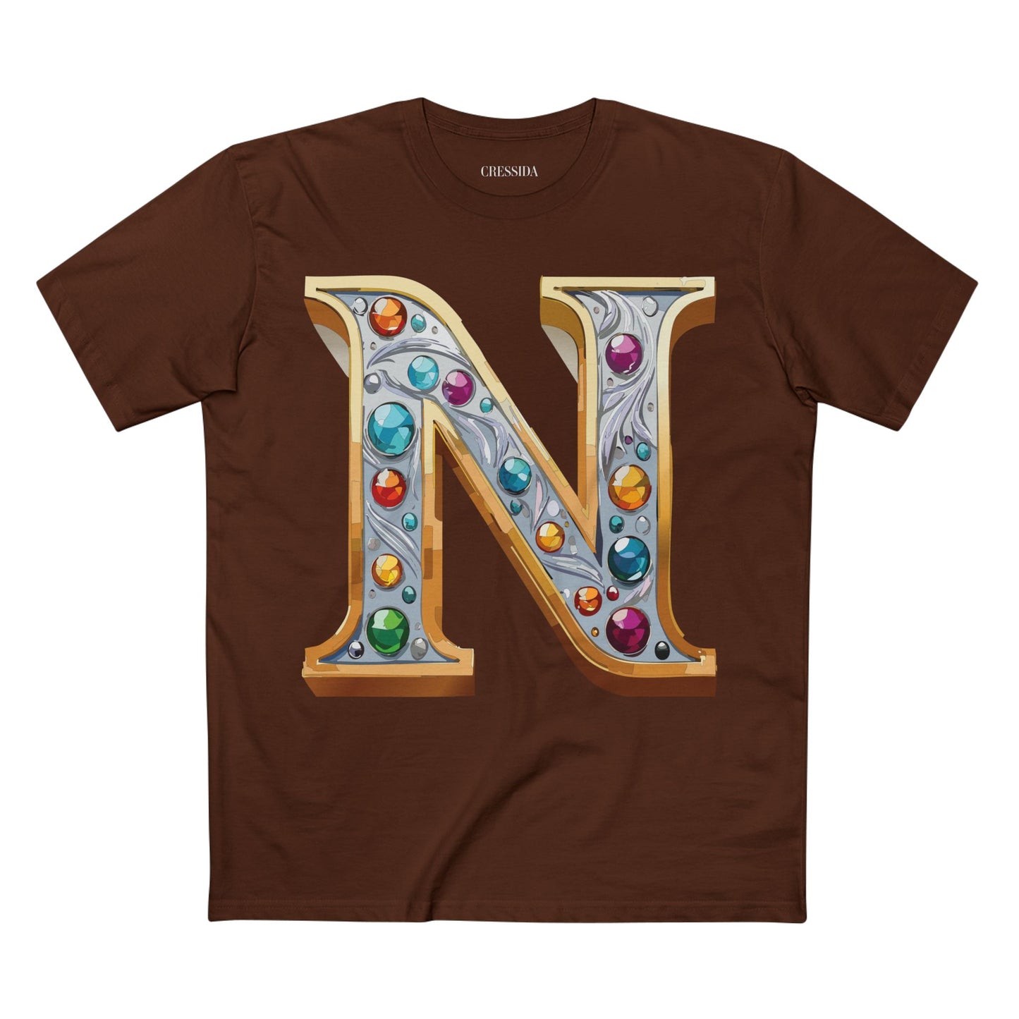 Letter Shirt, Shirt with Letters, Tee Shirt with Gold Letters