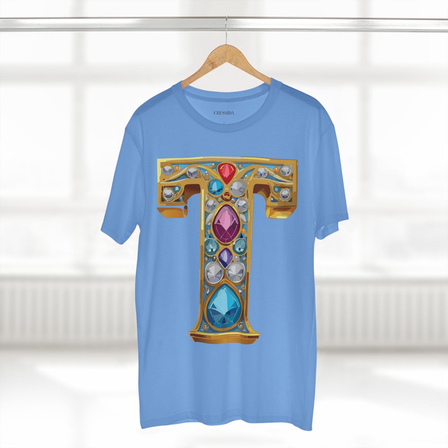 Letter Shirt, Shirt with Letters, Tee Shirt with Gold Letters