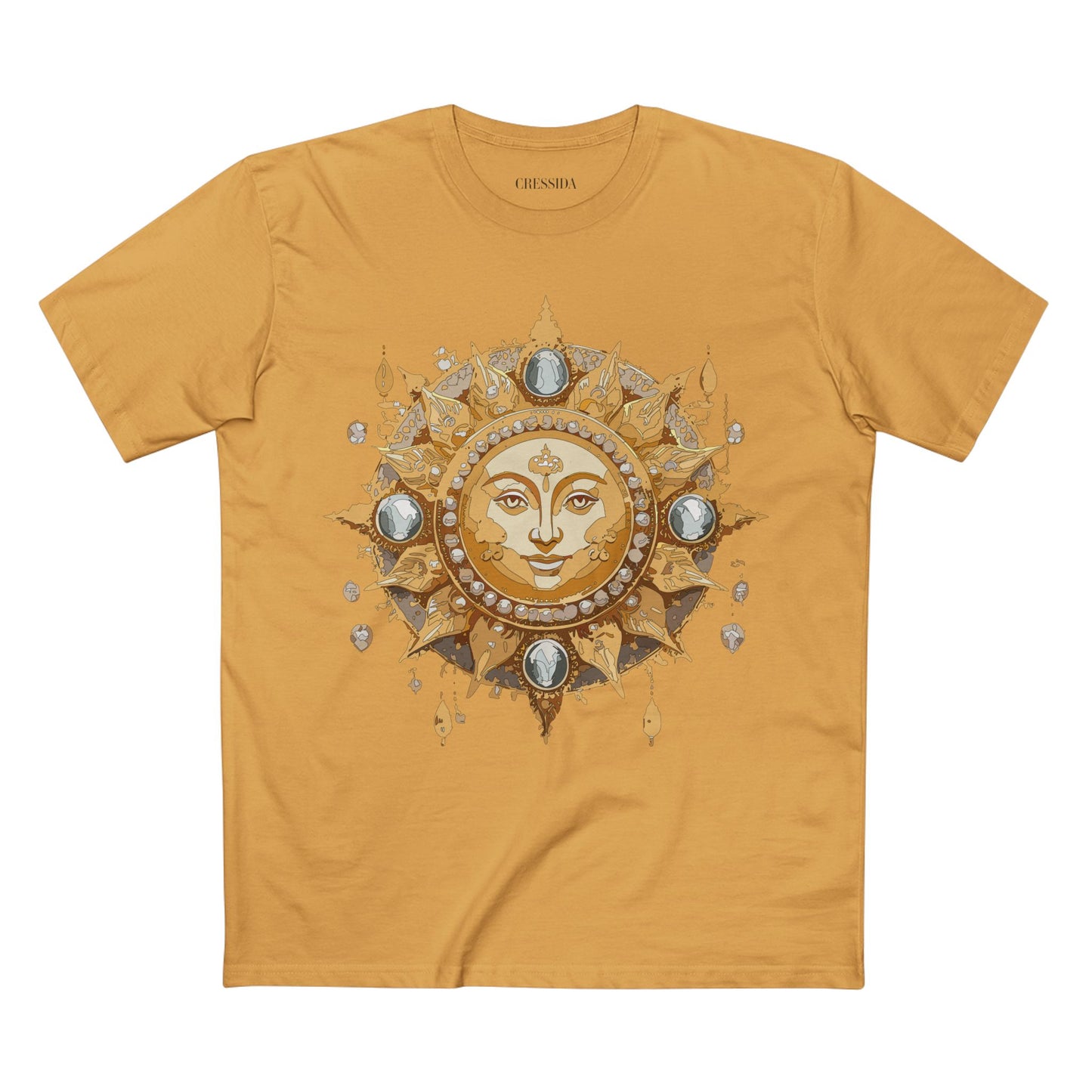 Sun Shirt, Shirt with Sun, Tee Shirt with Gold Sun