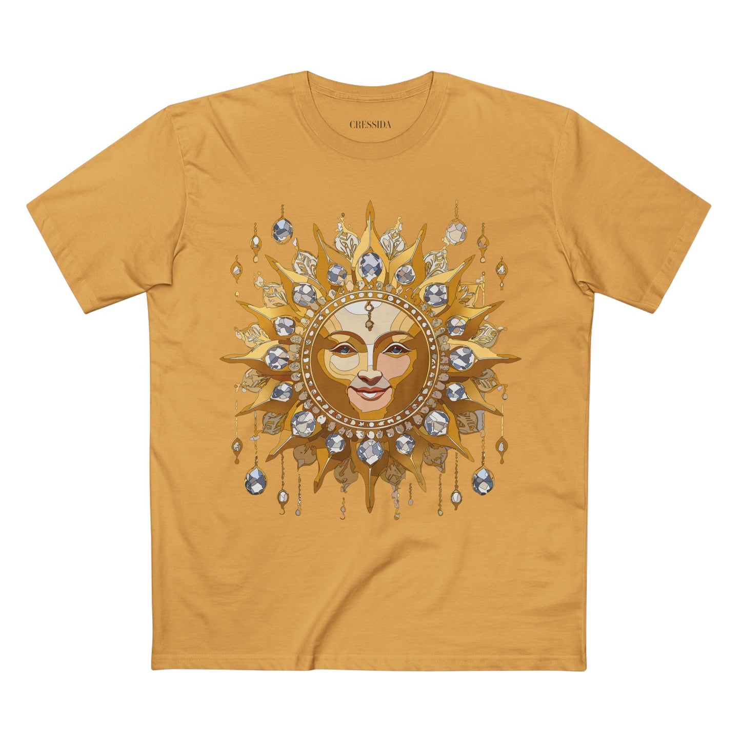 Sun Shirt, Shirt with Sun, Tee Shirt with Gold Sun