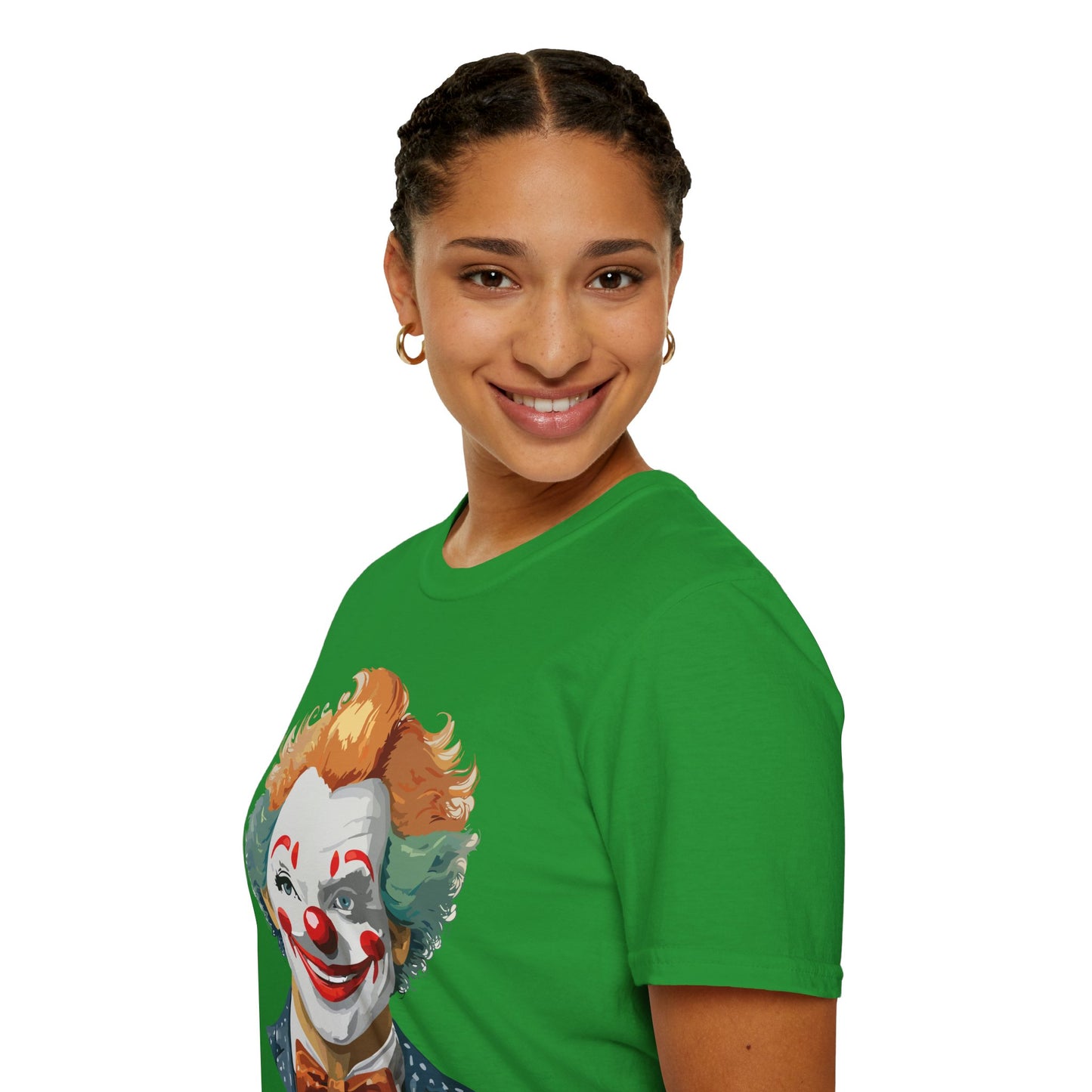 Clown Shirt, T Shirt with Clown, Funny Man Shirt, Tee Shirt with Funny Man, Circus Shirt, Shirt with Circus, Scary Man Shirt, Shirt with Scary Man