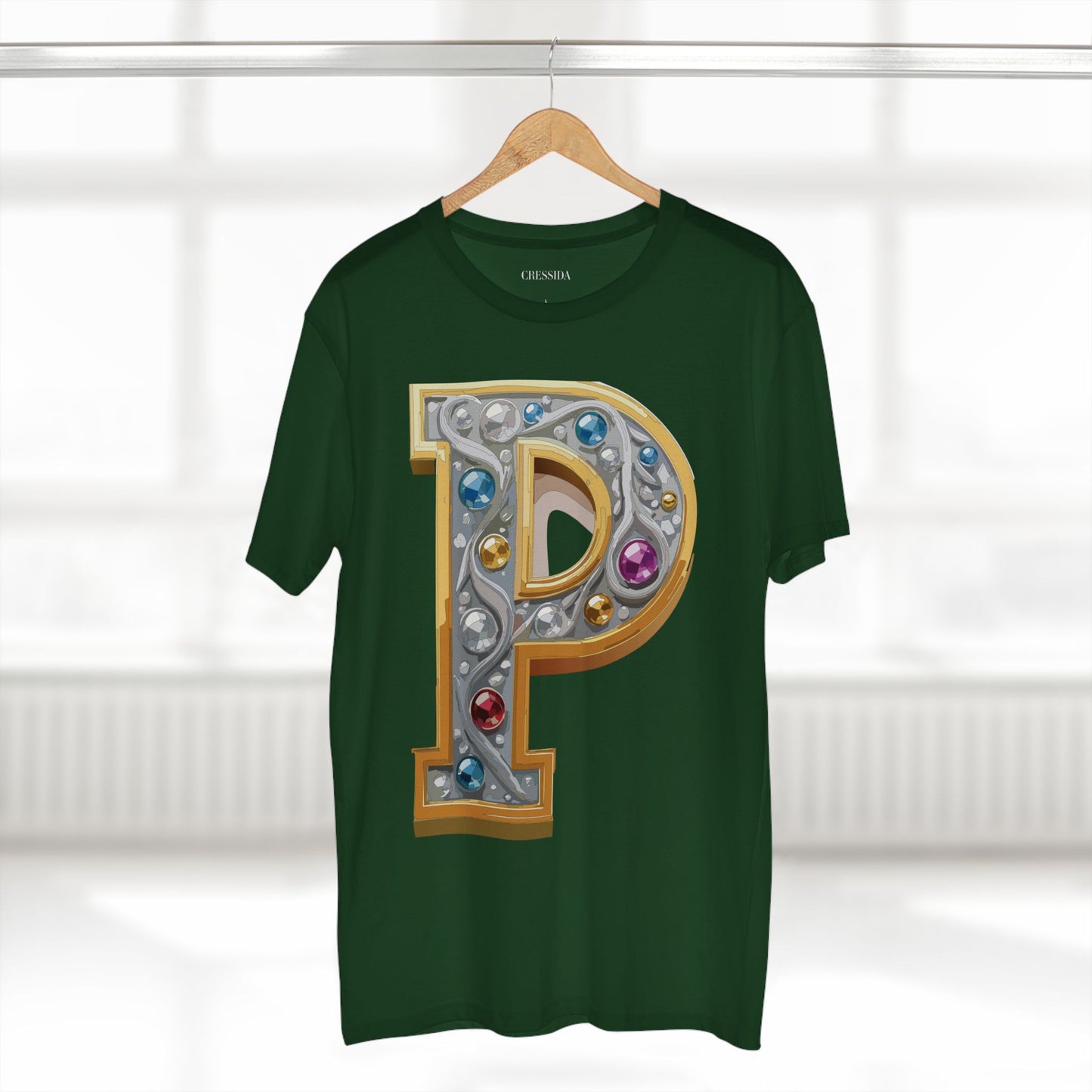 Letter Shirt, Shirt with Letters, Tee Shirt with Gold Letters