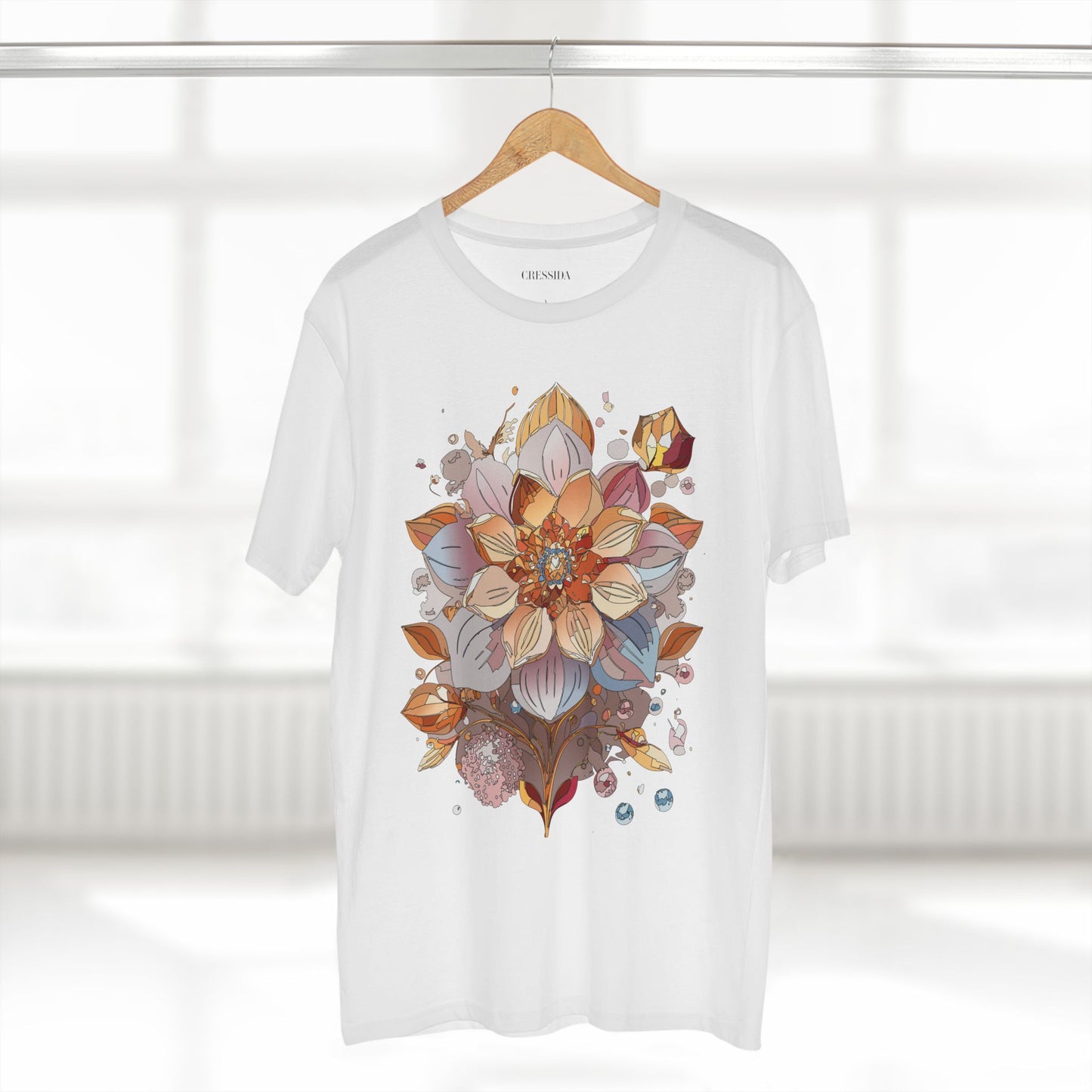 Floral Shirt, Shirt with Flower, Tee Shirt with Antique Flower