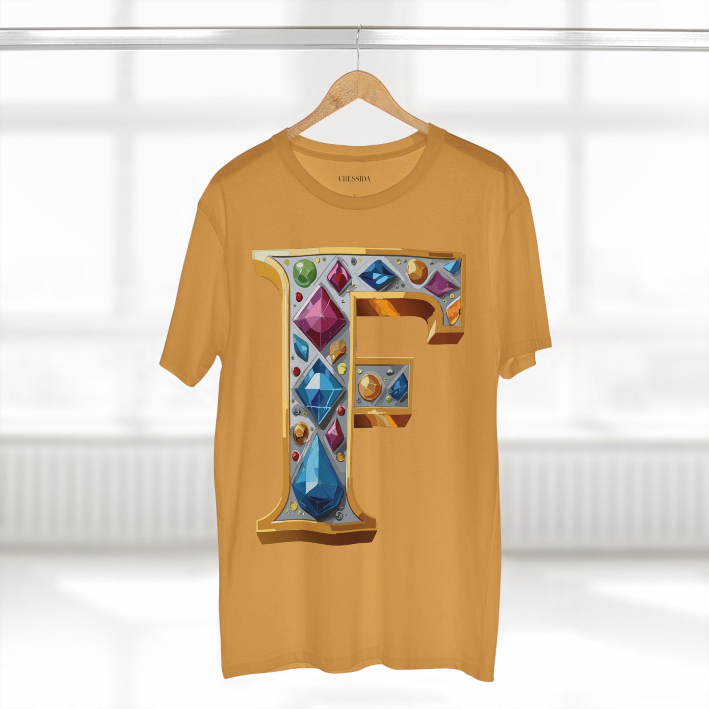 Letter Shirt, Shirt with Letters, Tee Shirt with Gold Letters