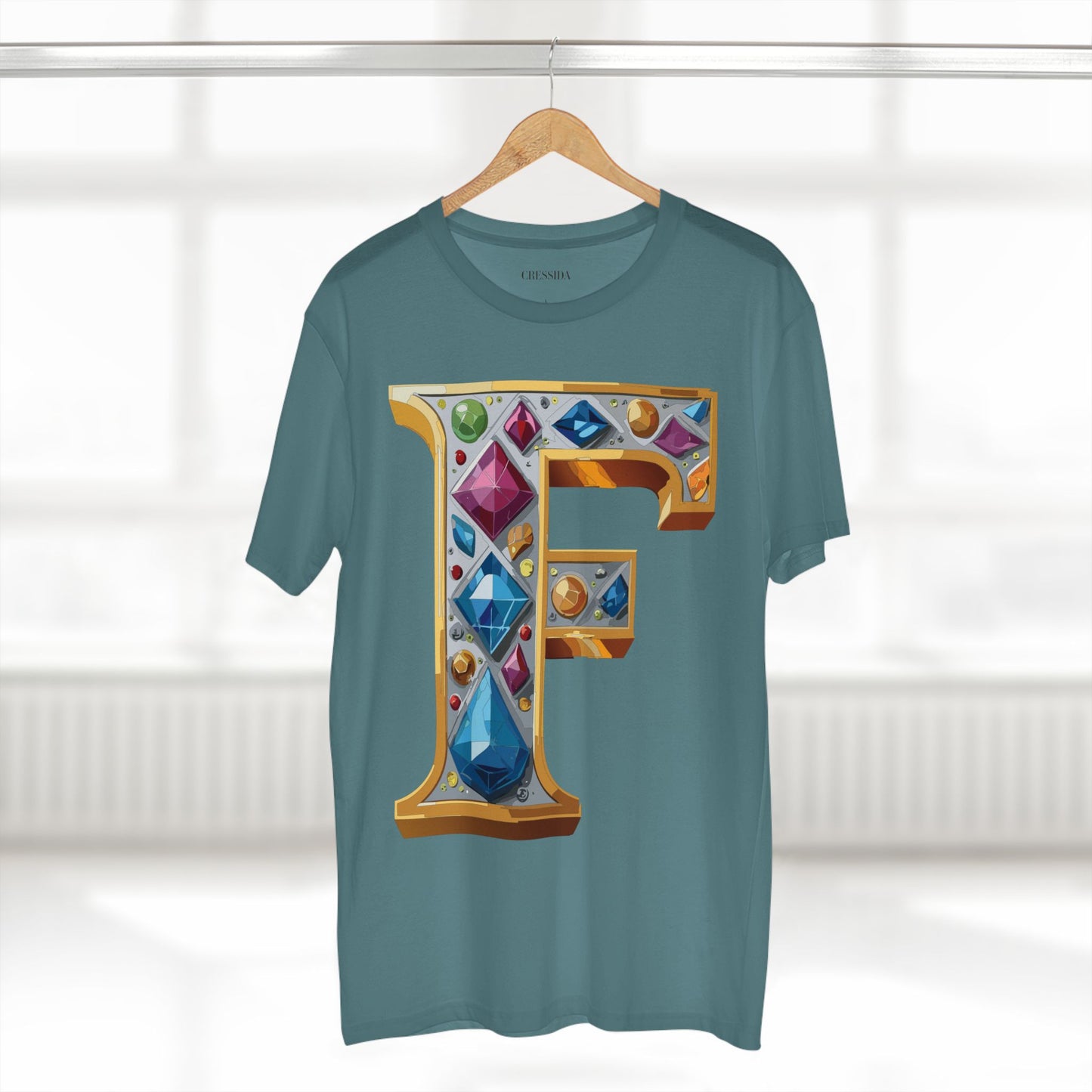 Letter Shirt, Shirt with Letters, Tee Shirt with Gold Letters