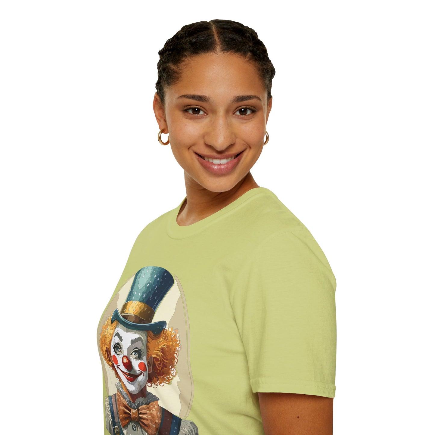 Clown Shirt, T Shirt with Clown, Funny Man Shirt, Tee Shirt with Funny Man, Circus Shirt, Shirt with Circus, Scary Man Shirt, Shirt with Scary Man