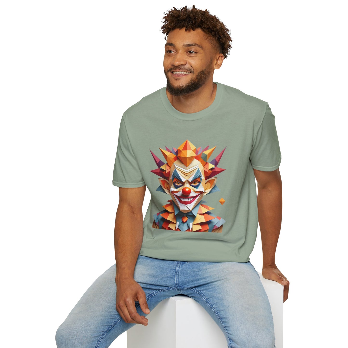 Clown Shirt, T Shirt with Clown, Funny Man Shirt, Tee Shirt with Funny Man, Circus Shirt, Shirt with Circus, Scary Man Shirt, Shirt with Scary Man
