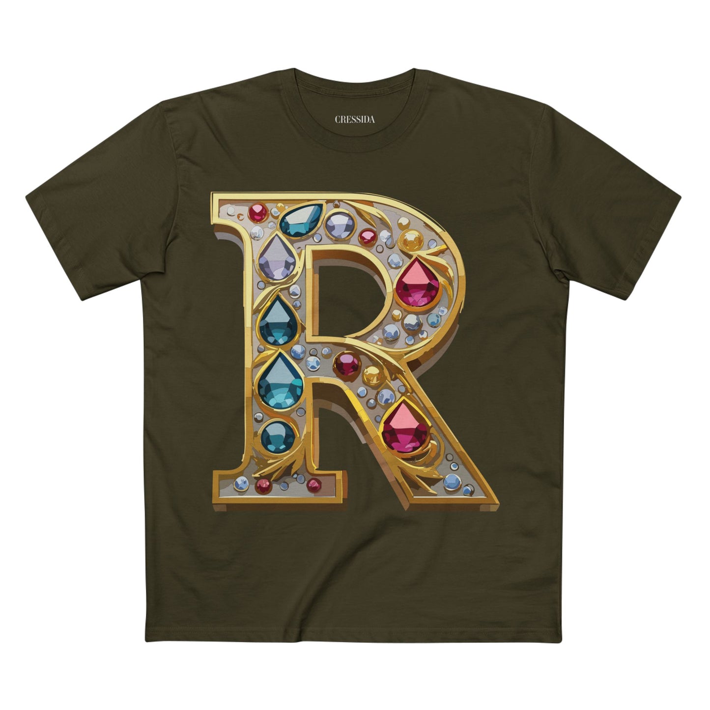 Letter Shirt, Shirt with Letters, Tee Shirt with Gold Letters