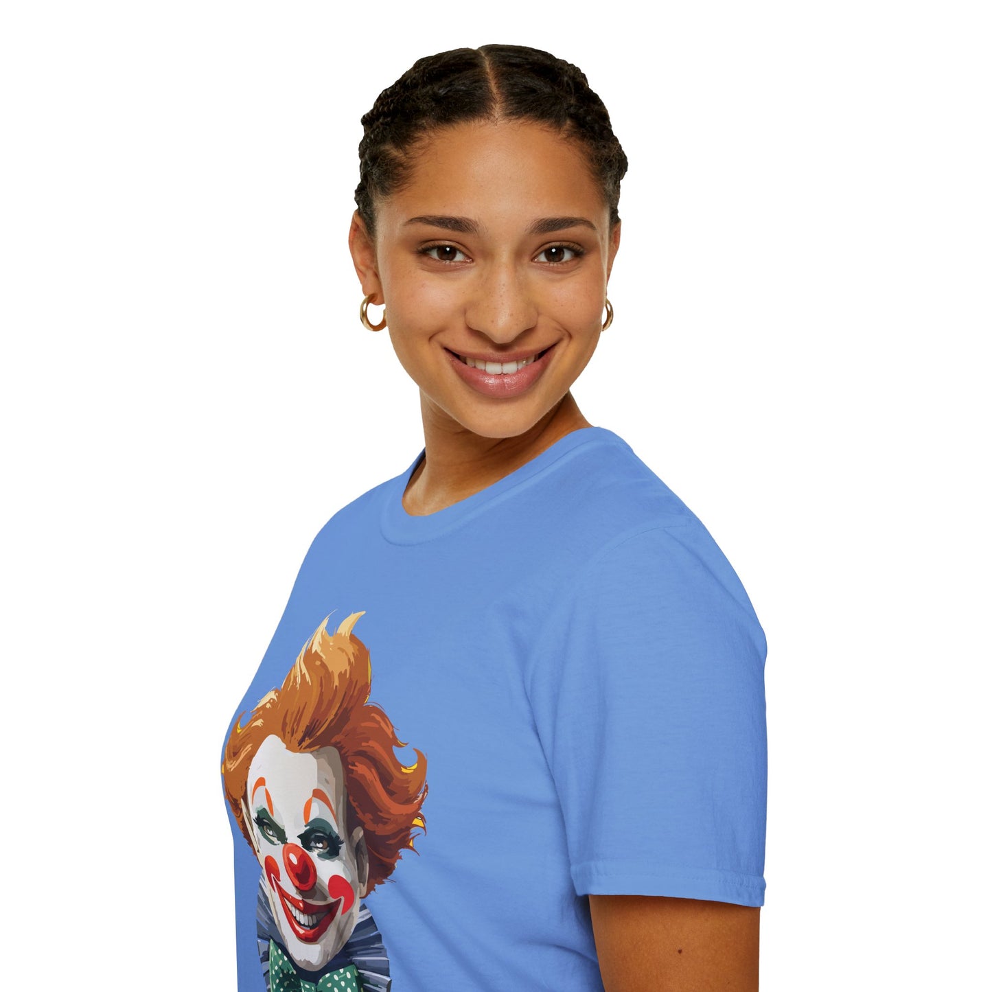 Clown Shirt, T Shirt with Clown, Funny Man Shirt, Tee Shirt with Funny Man, Circus Shirt, Shirt with Circus, Scary Man Shirt, Shirt with Scary Man