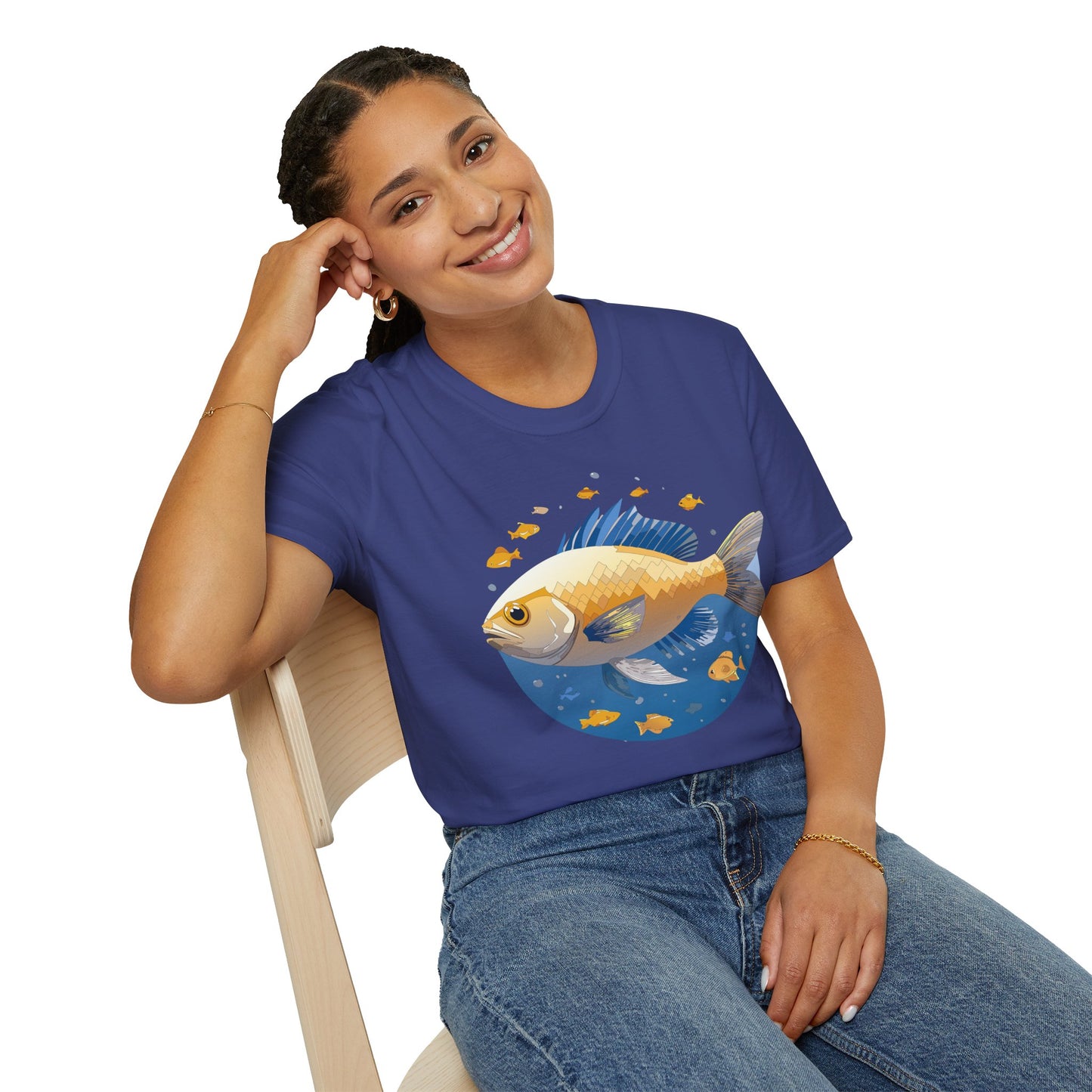 Fish Art Design Shirt, T Shirt with Fish, Graphic Shirt, Tee Shirt with Graphic Design, Shirt with Fish Graphic Art