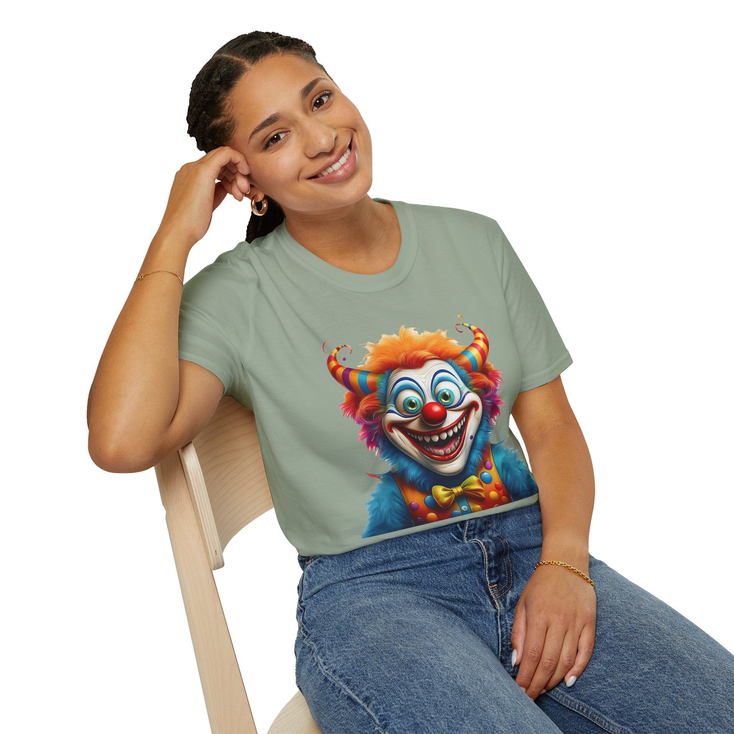 Clown Shirt, T Shirt with Clown, Funny Man Shirt, Tee Shirt with Funny Man, Circus Shirt, Shirt with Circus, Scary Man Shirt, Shirt with Scary Man