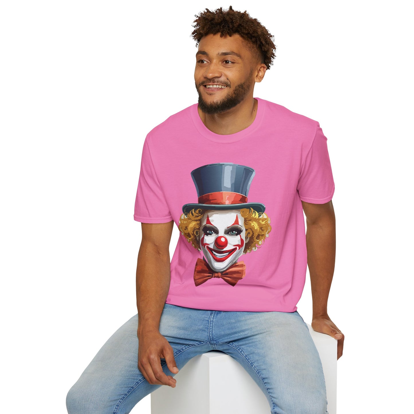 Clown Shirt, T Shirt with Clown, Funny Man Shirt, Tee Shirt with Funny Man, Circus Shirt, Shirt with Circus, Scary Man Shirt, Shirt with Scary Man