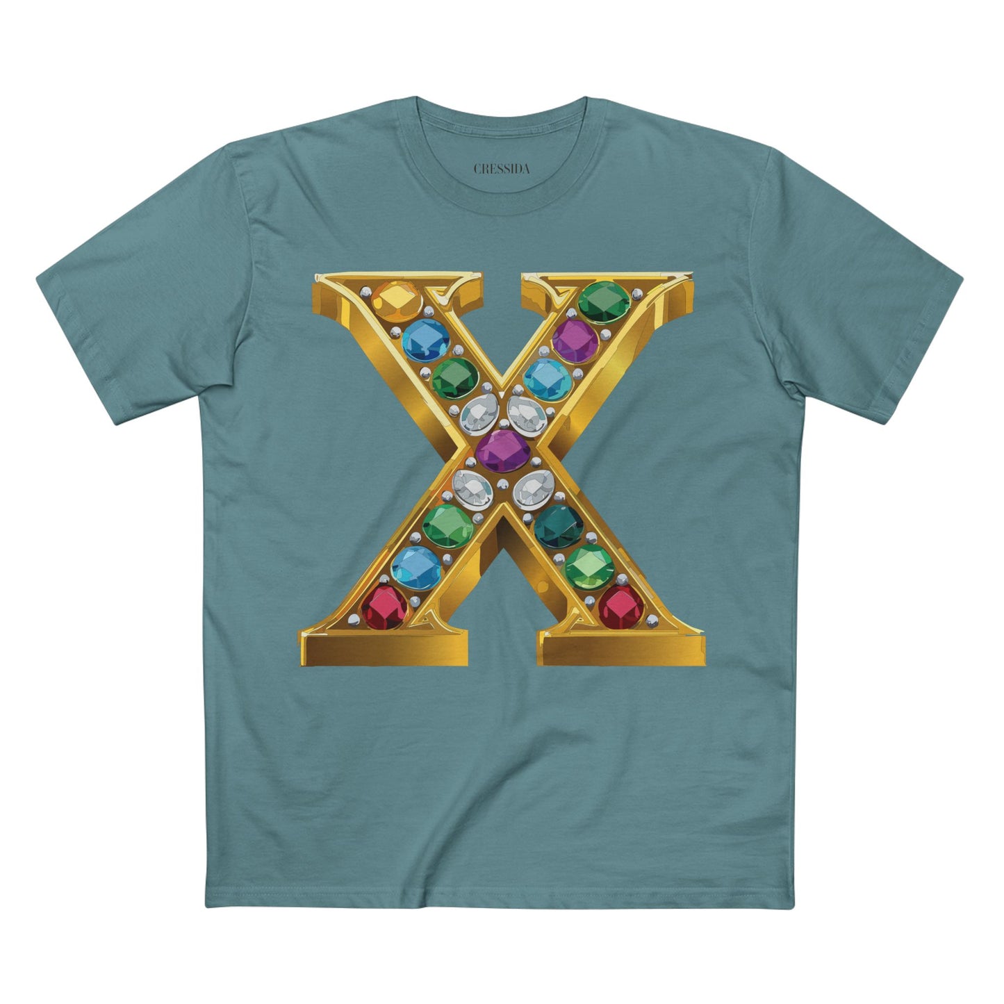 Letter Shirt, Shirt with Letters, Tee Shirt with Gold Letters