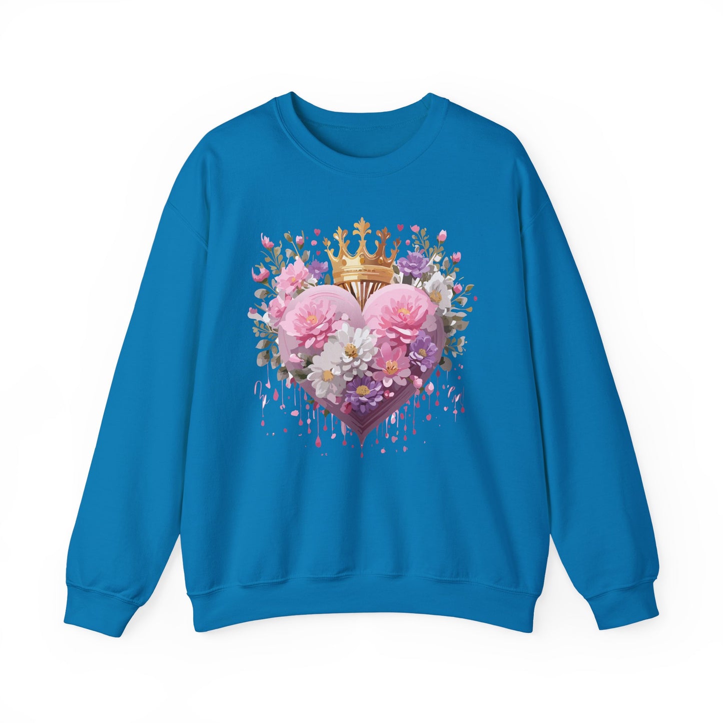 Floral Heart Sweatshirt, Floral Love Sweatshirt, Valentine's Day Sweatshirt, Heart Floral Sweatshirt