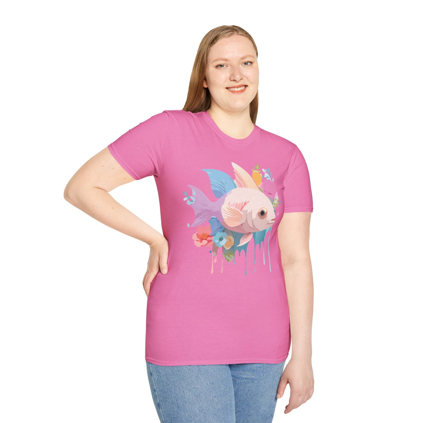 Fish Art Design Shirt, T Shirt with Fish, Graphic Shirt, Tee Shirt with Graphic Design, Shirt with Fish Graphic Art