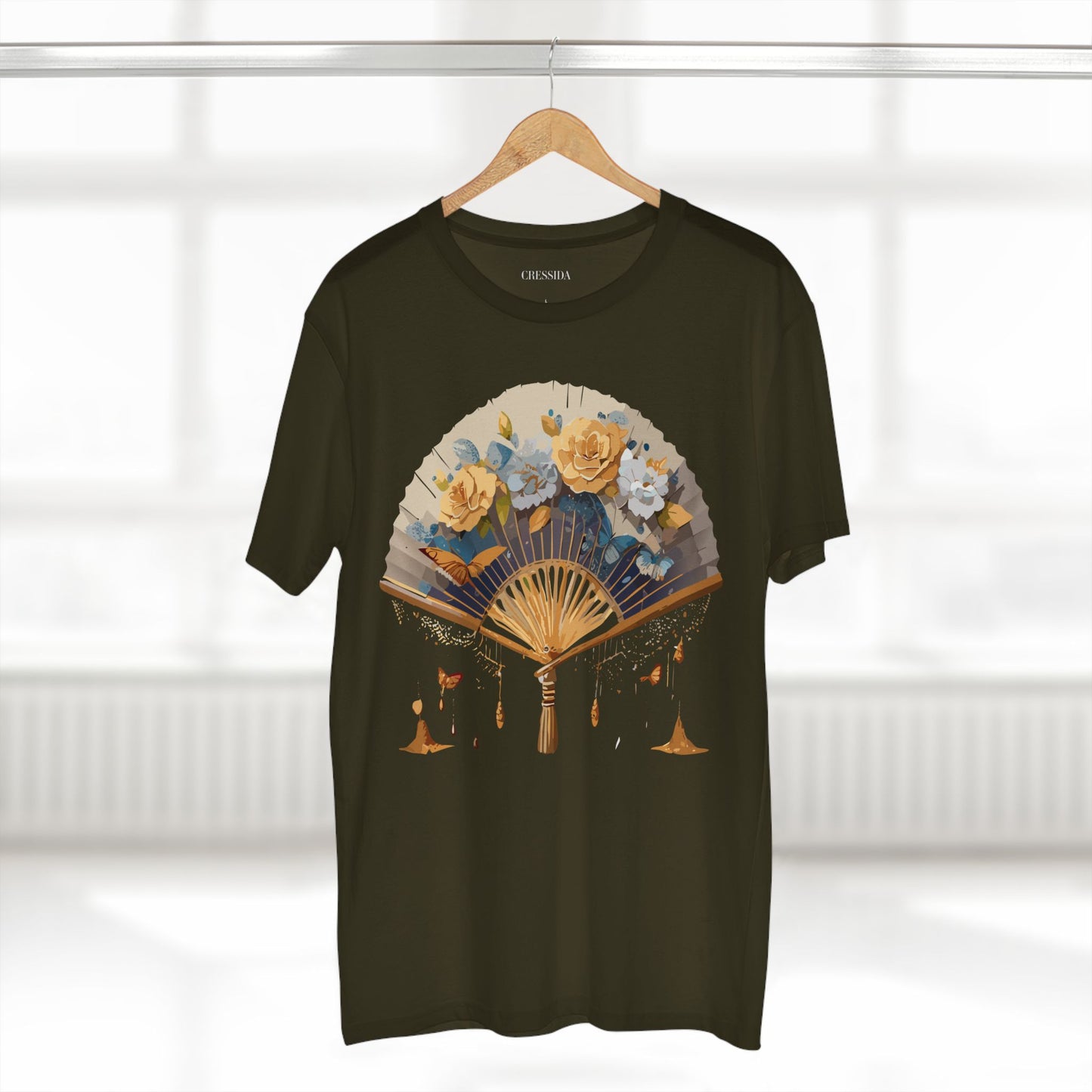 Fan shirt, Shirt with Fan, Tee Shirt with Antique Fan