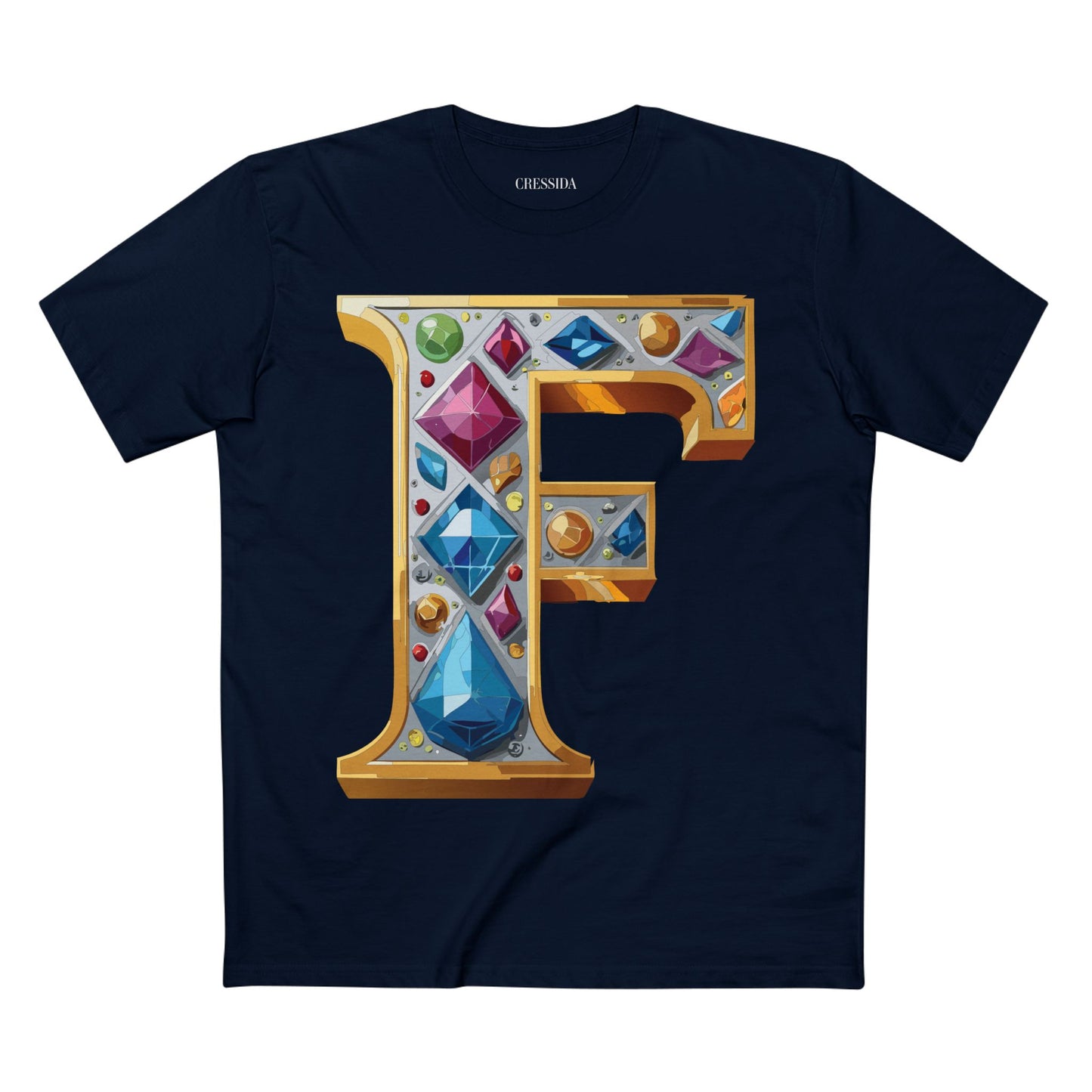 Letter Shirt, Shirt with Letters, Tee Shirt with Gold Letters