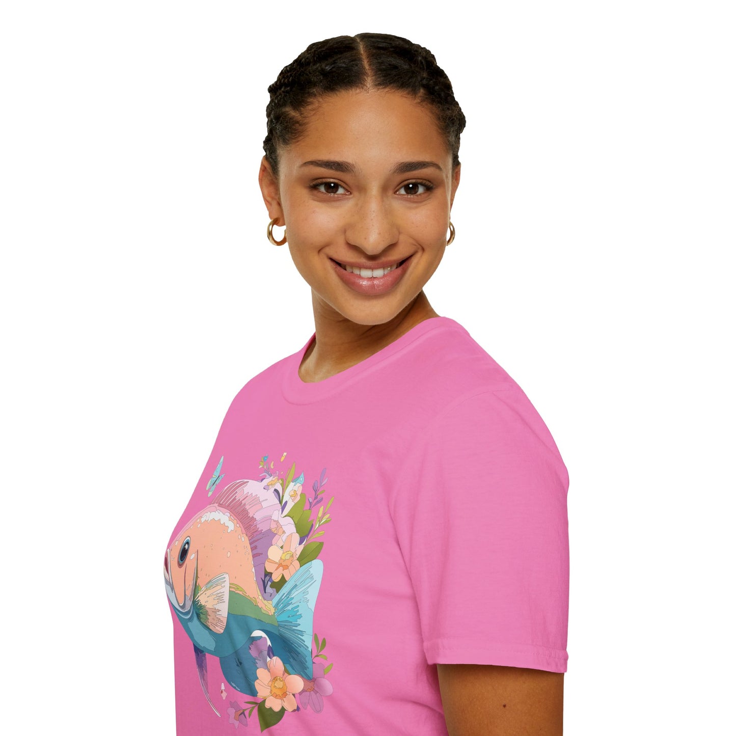 Fish Art Design Shirt, T Shirt with Fish, Graphic Shirt, Tee Shirt with Graphic Design, Shirt with Fish Graphic Art