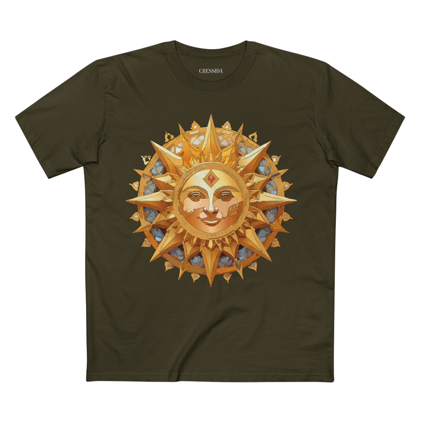 Sun Shirt, Shirt with Sun, Tee Shirt with Gold Sun