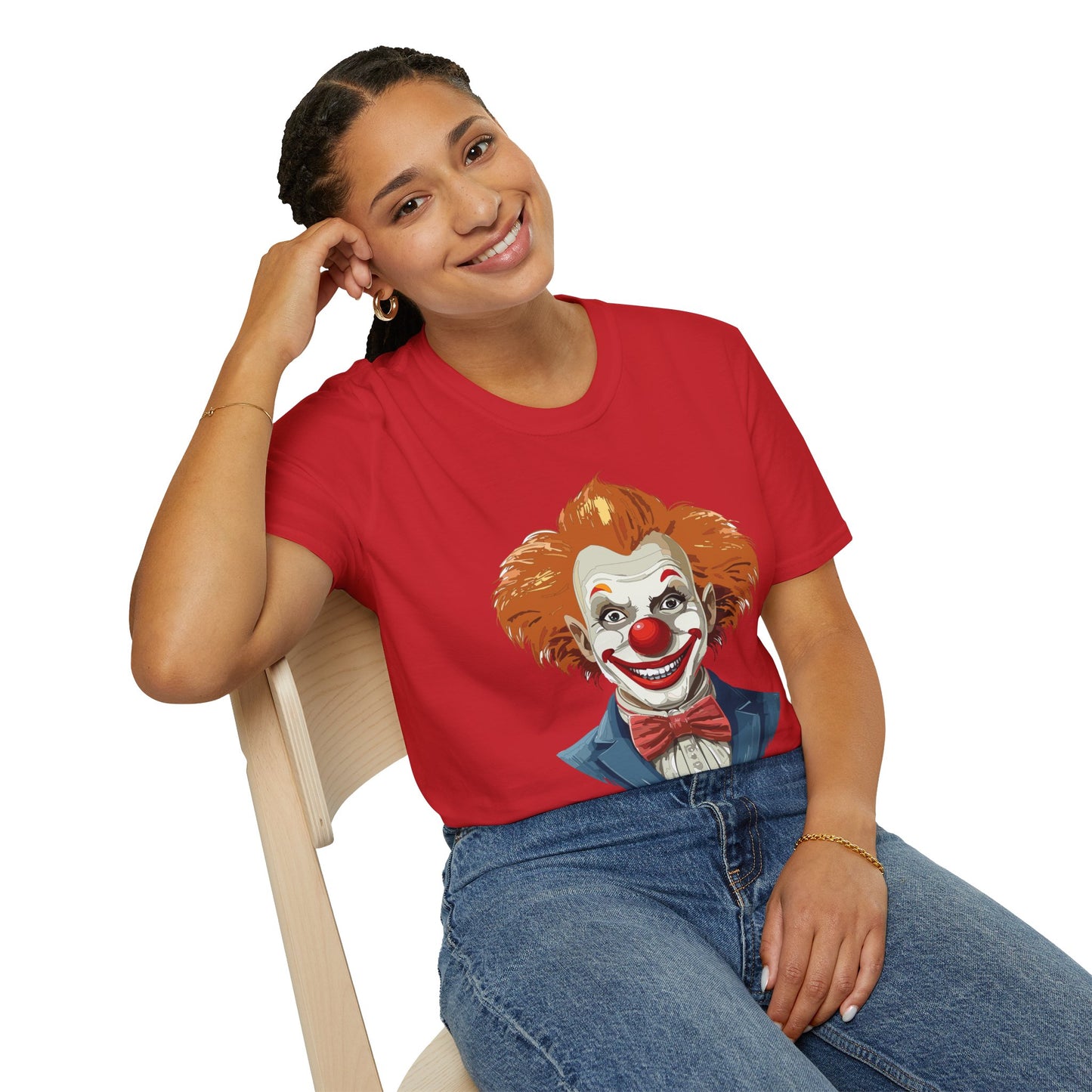 Clown Shirt, T Shirt with Clown, Funny Man Shirt, Tee Shirt with Funny Man, Circus Shirt, Shirt with Circus, Scary Man Shirt, Shirt with Scary Man