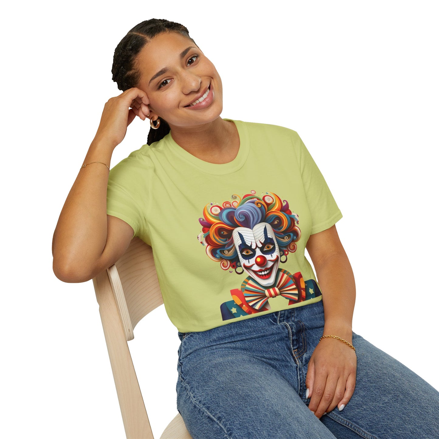 Clown Shirt, T Shirt with Clown, Funny Man Shirt, Tee Shirt with Funny Man, Circus Shirt, Shirt with Circus, Scary Man Shirt, Shirt with Scary Man