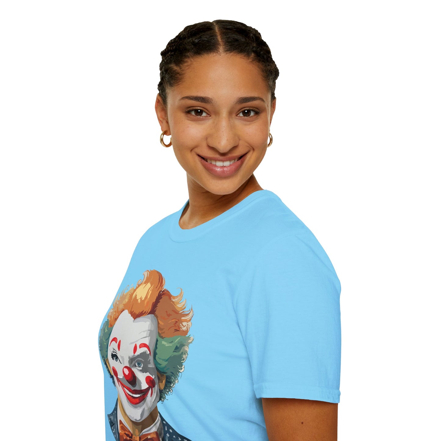 Clown Shirt, T Shirt with Clown, Funny Man Shirt, Tee Shirt with Funny Man, Circus Shirt, Shirt with Circus, Scary Man Shirt, Shirt with Scary Man