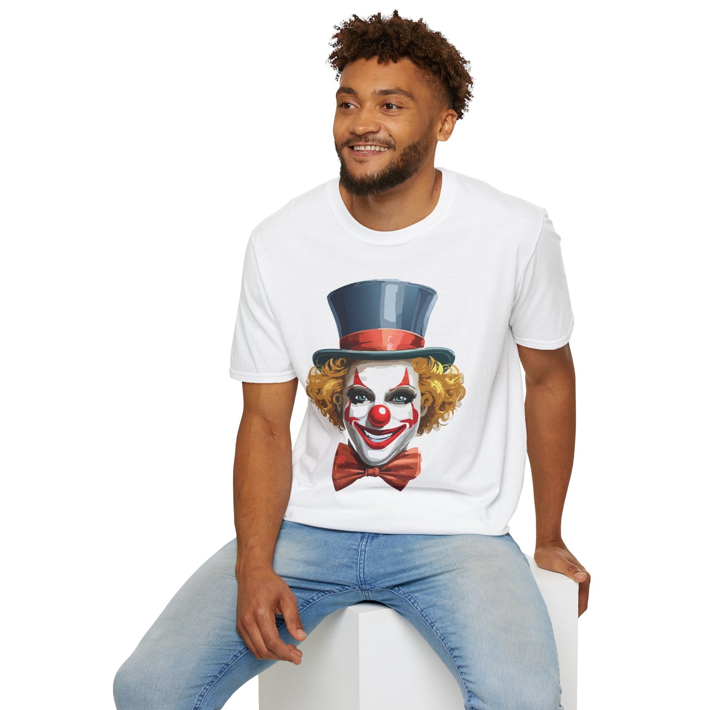 Clown Shirt, T Shirt with Clown, Funny Man Shirt, Tee Shirt with Funny Man, Circus Shirt, Shirt with Circus, Scary Man Shirt, Shirt with Scary Man