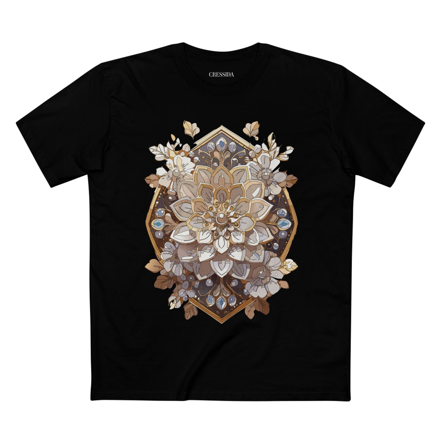 Floral Shirt, Shirt with Flower, Tee Shirt with Antique Flower