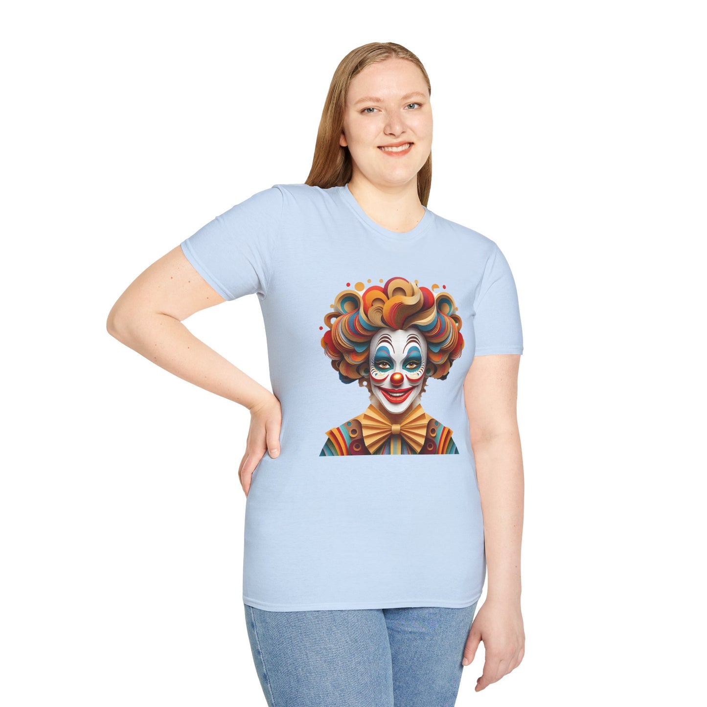 Clown Shirt, T Shirt with Clown, Funny Man Shirt, Tee Shirt with Funny Man, Circus Shirt, Shirt with Circus, Scary Man Shirt, Shirt with Scary Man