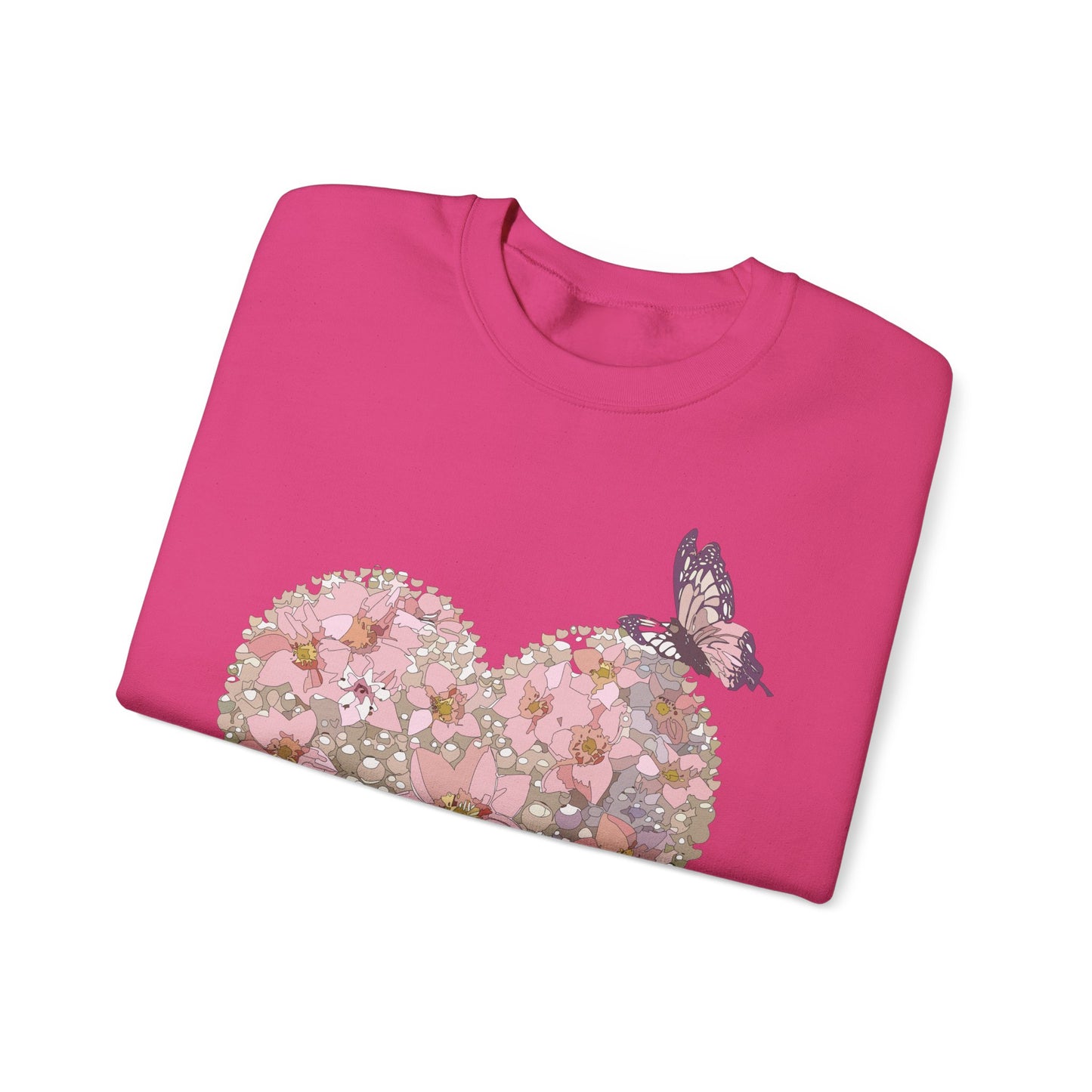 Floral Heart Sweatshirt, Floral Love Sweatshirt, Valentine's Day Sweatshirt, Heart Floral Sweatshirt