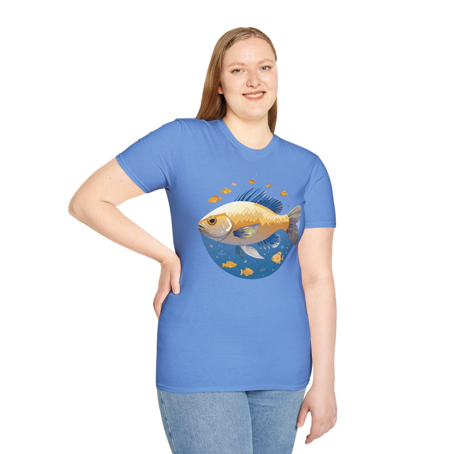 Fish Art Design Shirt, T Shirt with Fish, Graphic Shirt, Tee Shirt with Graphic Design, Shirt with Fish Graphic Art
