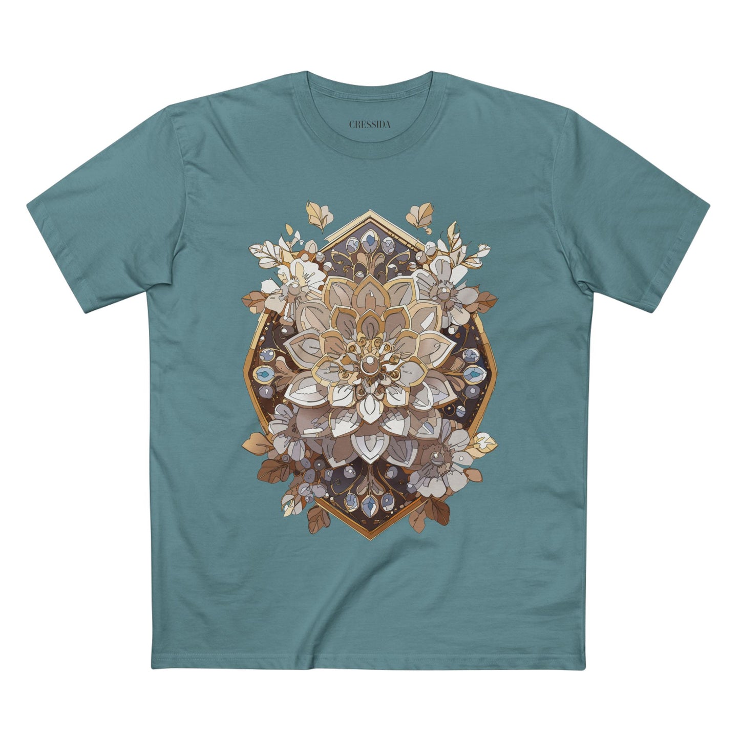 Floral Shirt, Shirt with Flower, Tee Shirt with Antique Flower