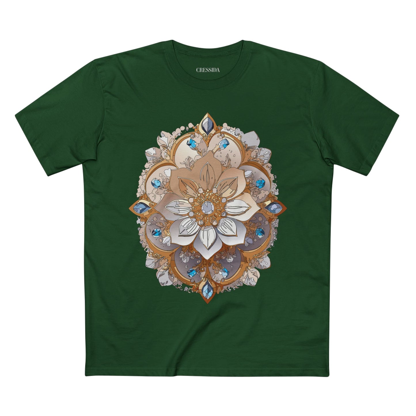 Floral Shirt, Shirt with Flower, Tee Shirt with Antique Flower