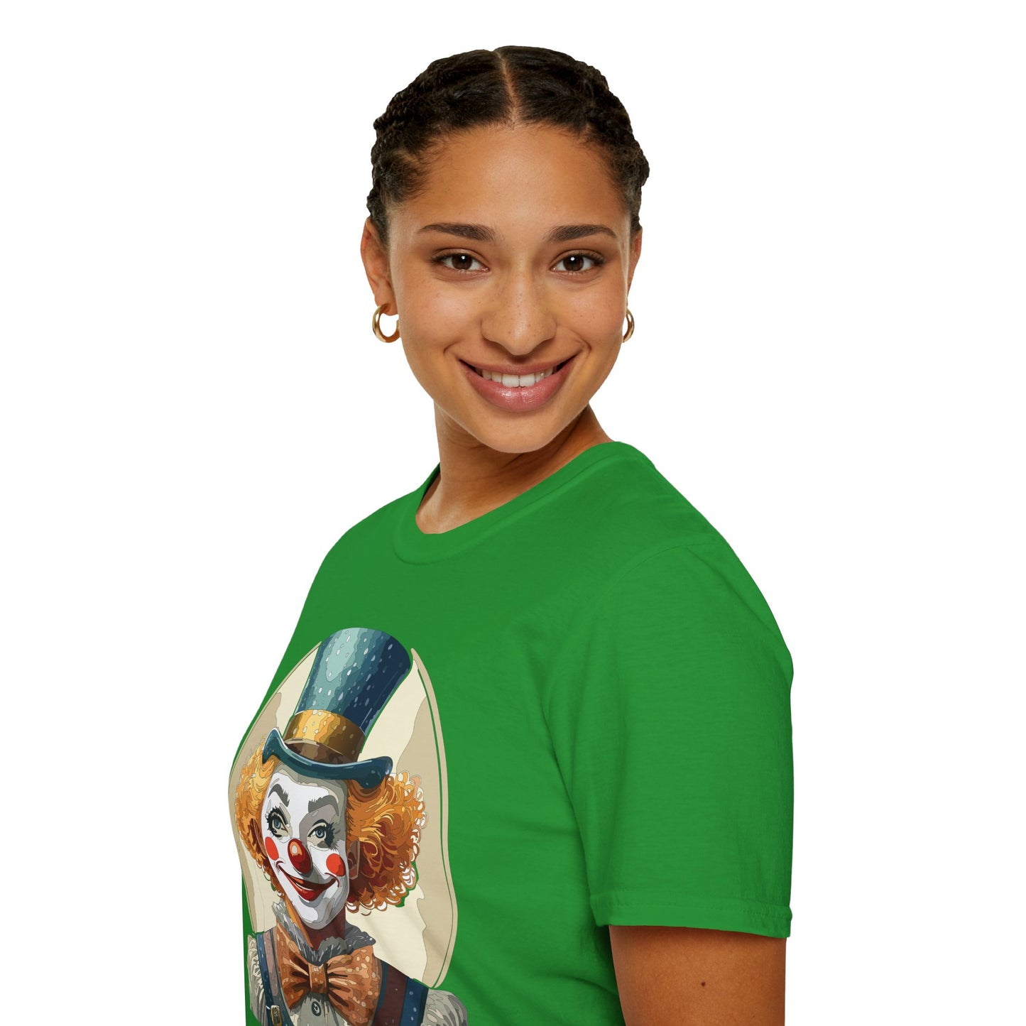 Clown Shirt, T Shirt with Clown, Funny Man Shirt, Tee Shirt with Funny Man, Circus Shirt, Shirt with Circus, Scary Man Shirt, Shirt with Scary Man