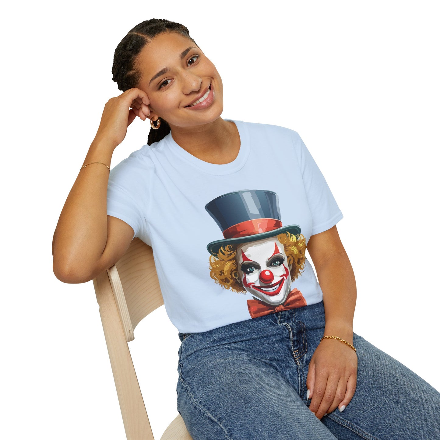 Clown Shirt, T Shirt with Clown, Funny Man Shirt, Tee Shirt with Funny Man, Circus Shirt, Shirt with Circus, Scary Man Shirt, Shirt with Scary Man