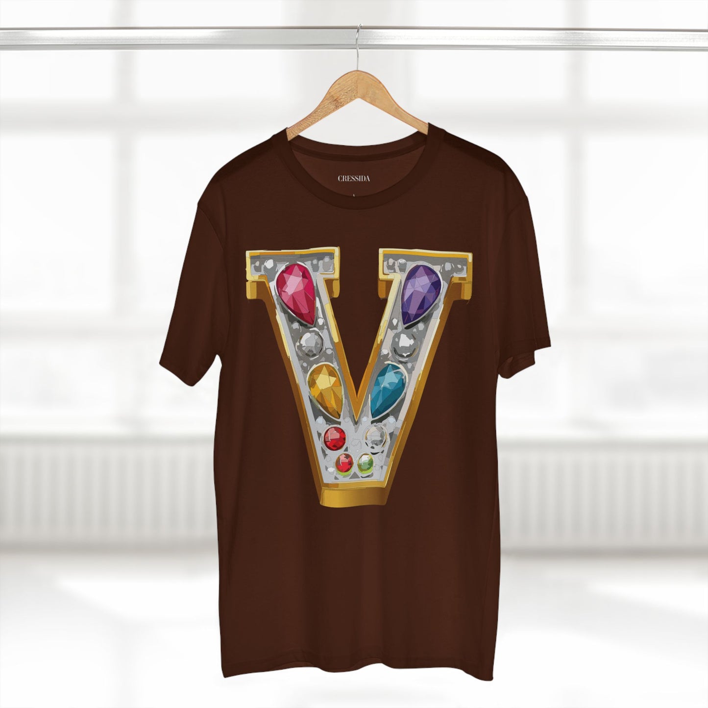 Letter Shirt, Shirt with Letters, Tee Shirt with Gold Letters