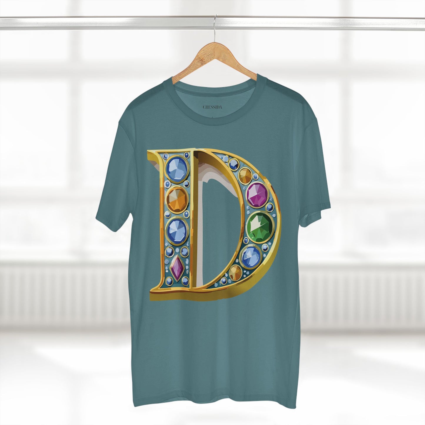 Letter Shirt, Shirt with Letters, Tee Shirt with Gold Letters