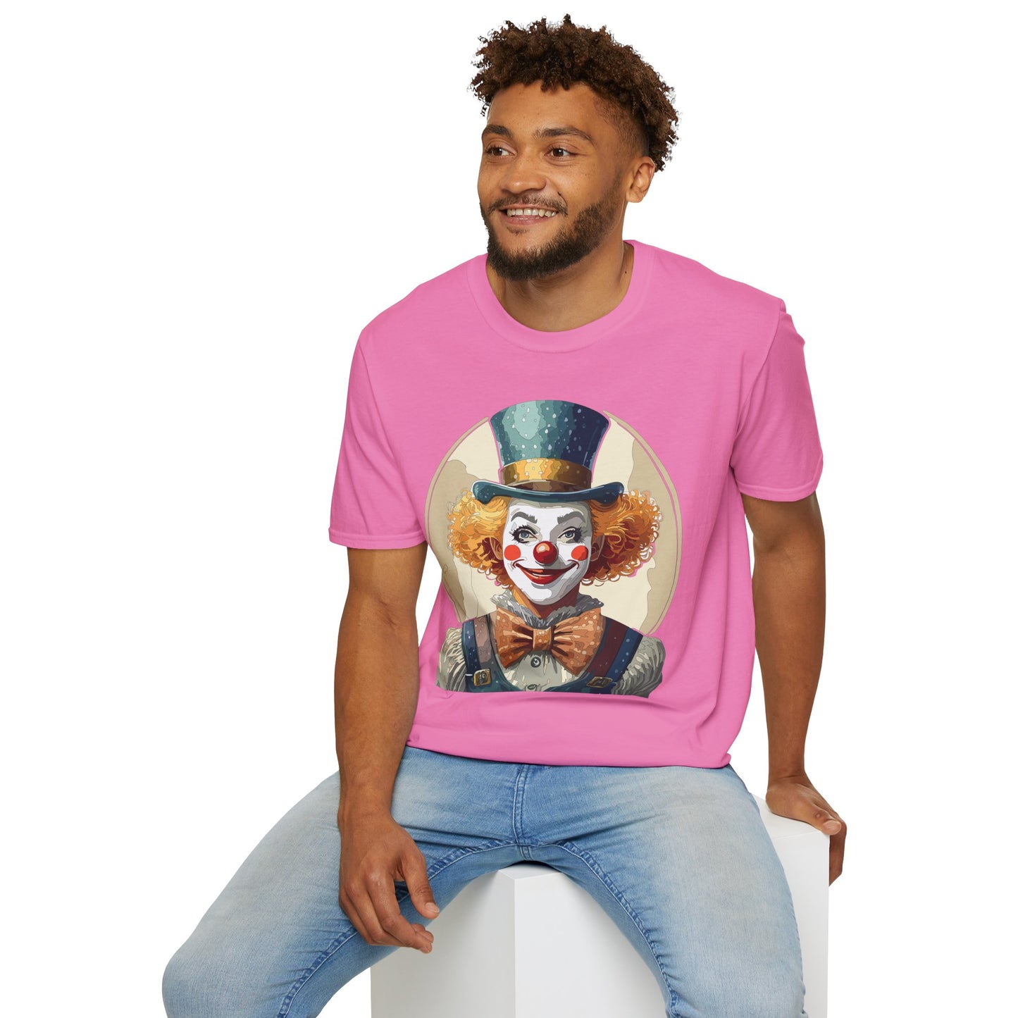 Clown Shirt, T Shirt with Clown, Funny Man Shirt, Tee Shirt with Funny Man, Circus Shirt, Shirt with Circus, Scary Man Shirt, Shirt with Scary Man
