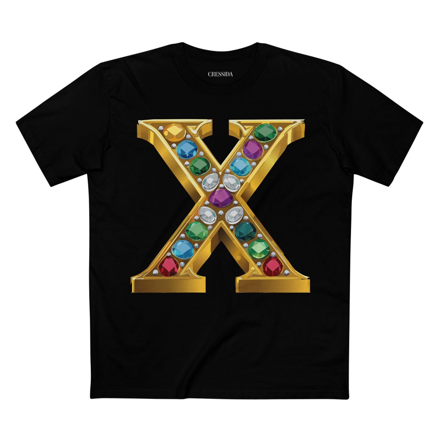 Letter Shirt, Shirt with Letters, Tee Shirt with Gold Letters