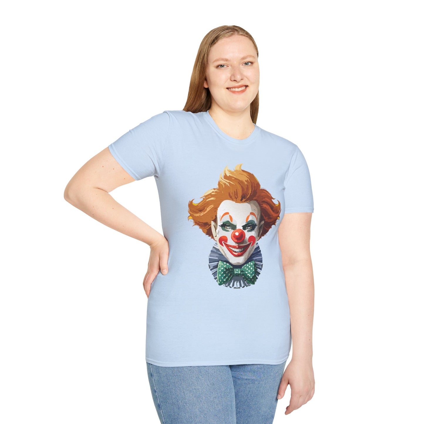Clown Shirt, T Shirt with Clown, Funny Man Shirt, Tee Shirt with Funny Man, Circus Shirt, Shirt with Circus, Scary Man Shirt, Shirt with Scary Man