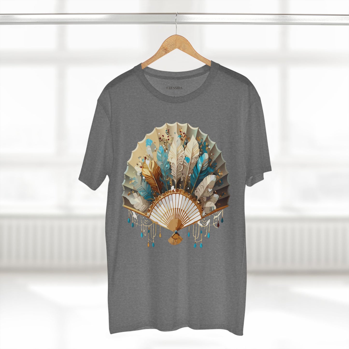 Fan shirt, Shirt with Fan, Tee Shirt with Antique Fan