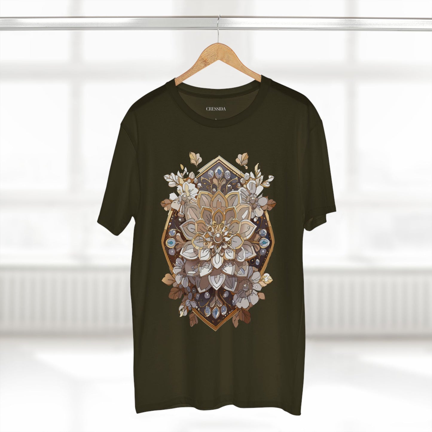 Floral Shirt, Shirt with Flower, Tee Shirt with Antique Flower