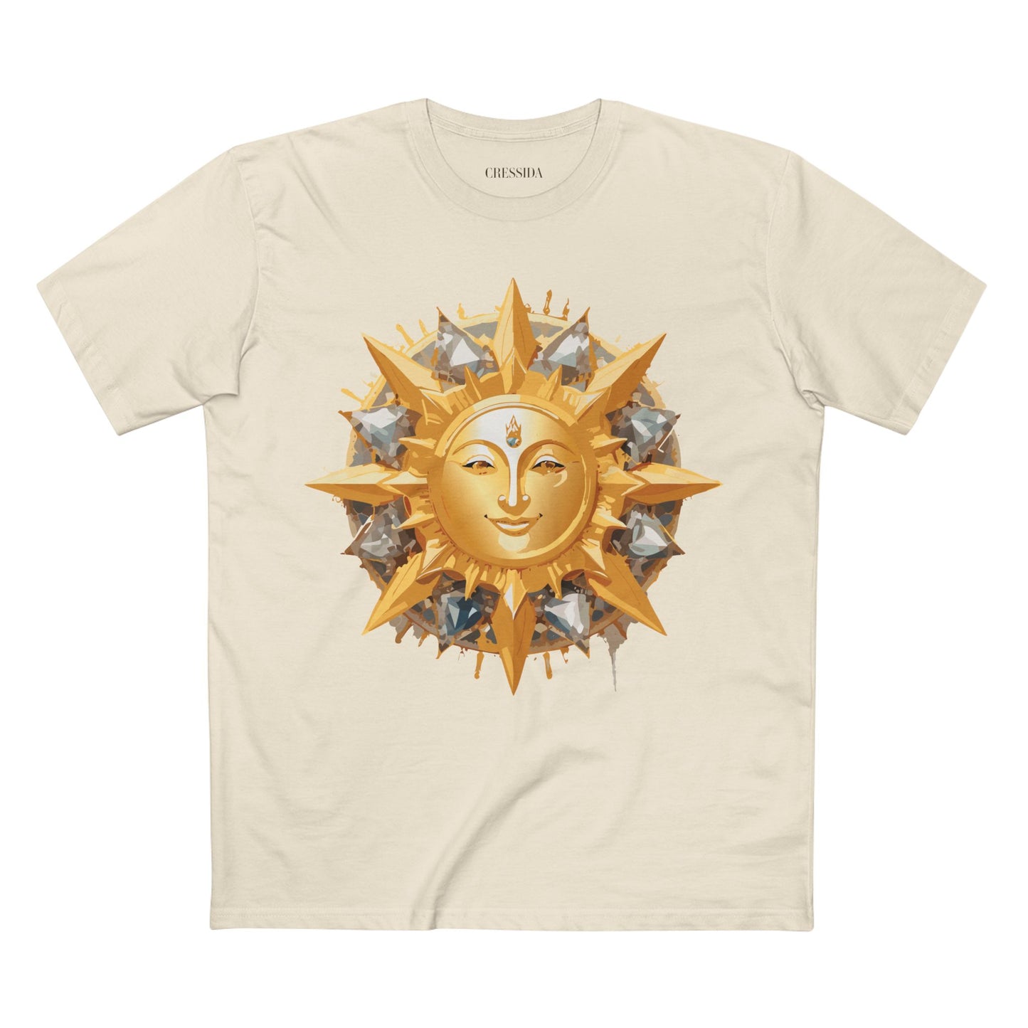 Sun Shirt, Shirt with Sun, Tee Shirt with Gold Sun