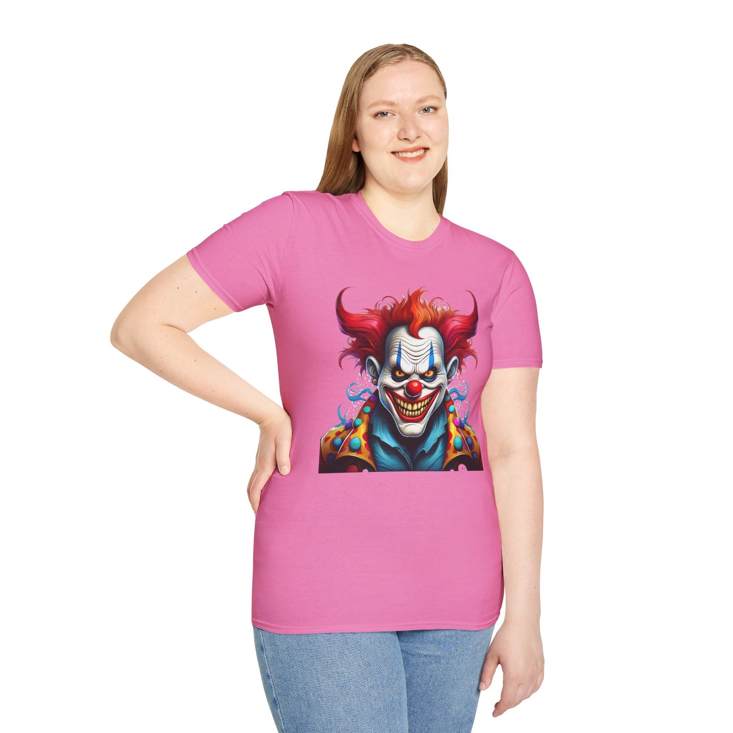 Clown Shirt, T Shirt with Clown, Funny Man Shirt, Tee Shirt with Funny Man, Circus Shirt, Shirt with Circus, Scary Man Shirt, Shirt with Scary Man