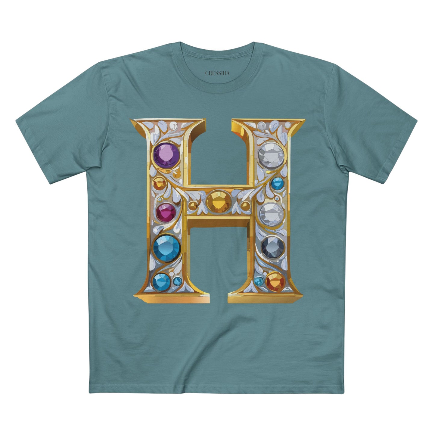 Letter Shirt, Shirt with Letters, Tee Shirt with Gold Letters