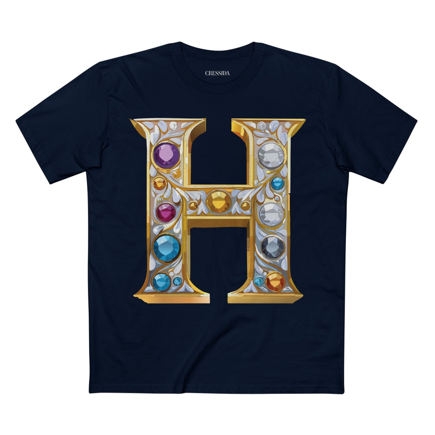 Letter Shirt, Shirt with Letters, Tee Shirt with Gold Letters