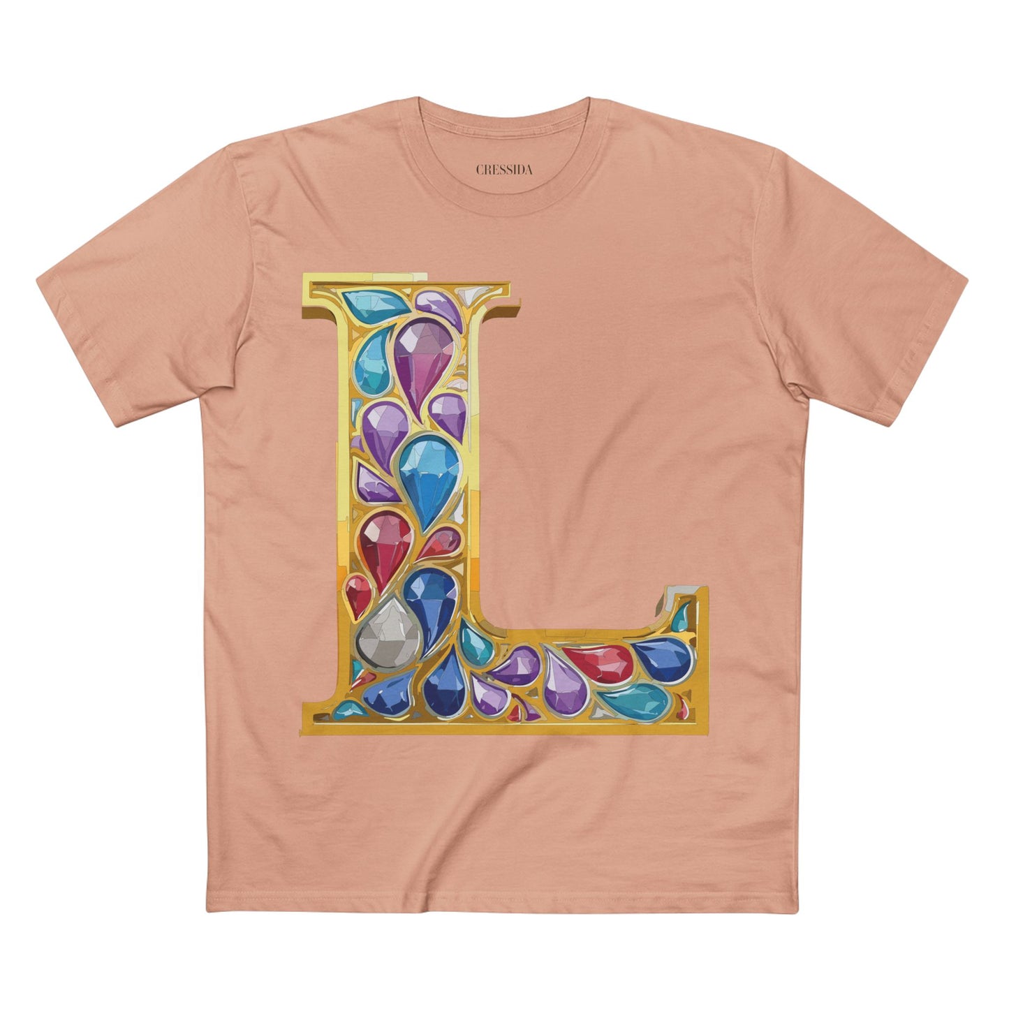 Letter Shirt, Shirt with Letters, Tee Shirt with Gold Letters
