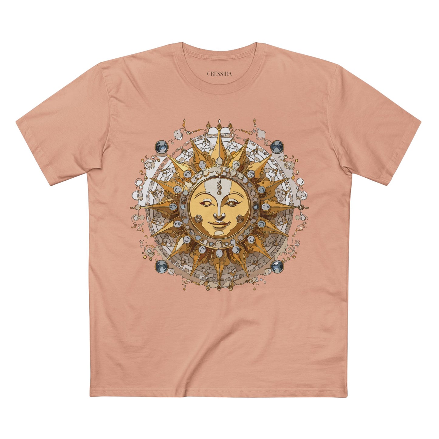 Sun Shirt, Shirt with Sun, Tee Shirt with Gold Sun